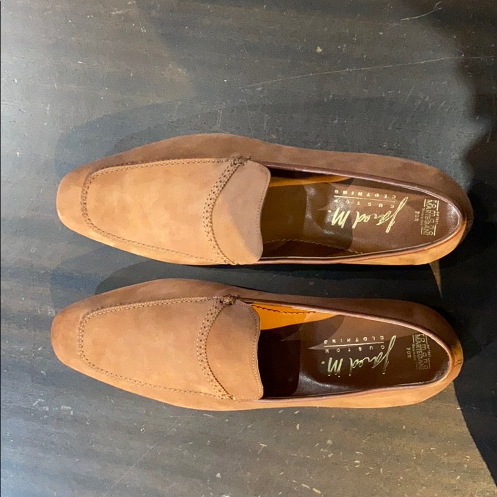 Size 13 coco brown suede JaredM slip on loafer.